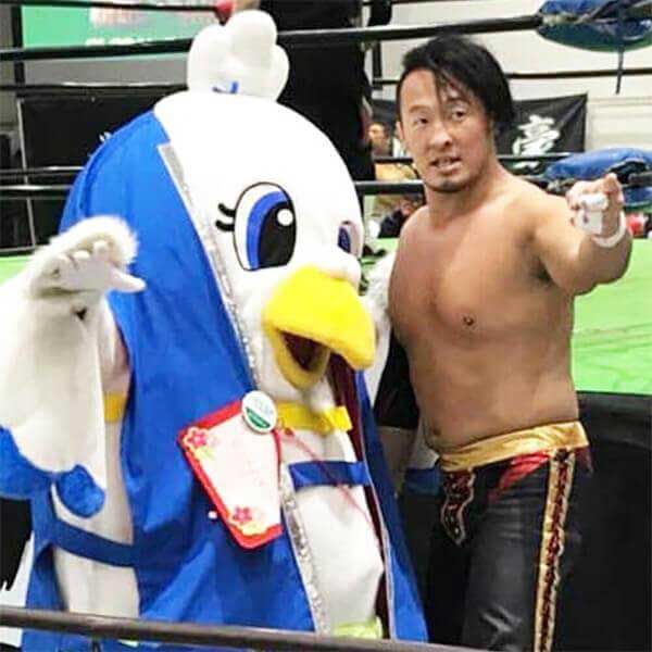 写真:プロレス選手と撮影