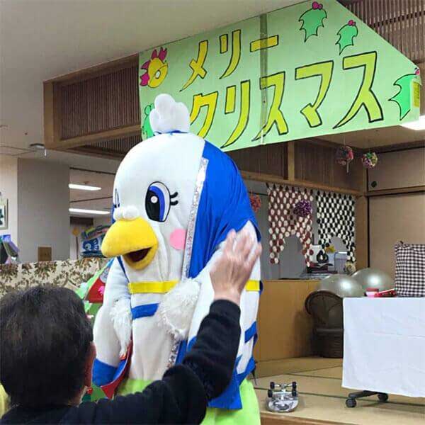 写真:デイサービスのクリスマス会へ呼ばれた時の様子